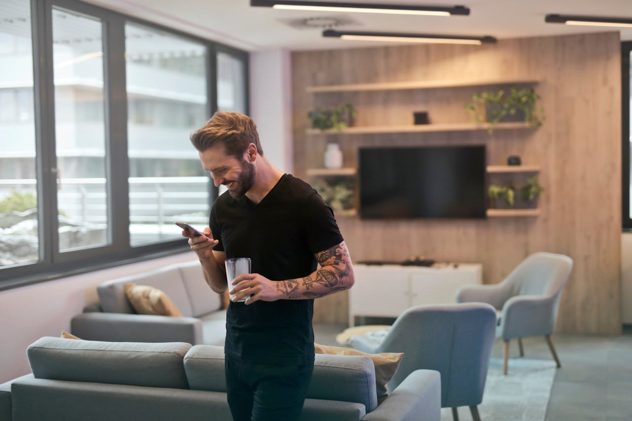 Employee on their phone looking at their EAP